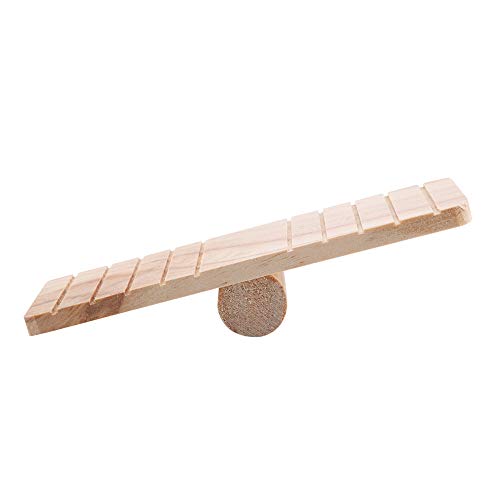 LUCKDANO Kleines Haustier Holz Wippe Brücke Spielzeug Chinchilla Hamster Gerbil Interaktives Holzspielzeug für Haustierspiele von LUCKDANO