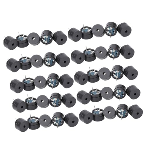 LUCKDANO Passiver Summer, Summer Piezo 16 Ohm Widerstand mit Betriebsspannung 3V, 5 V, 9 V, 12 50 PCs für Elektronische Projekte und Warnungen LUCKDANO Passiver Summer, Summer Piezo 16 Ohm Widerstand mit Betriebsspannung 3V, 5 V, 9 V, 12 50 PCs für Elektronische Projekte und Warnungen von LUCKDANO