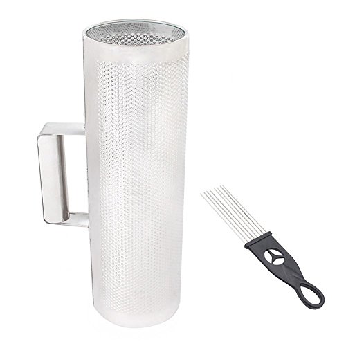 LUCKDANO Premium Edelstahl Metall Guiro Musical Percussion Instrument mit Scraper Begleitung für Profession Elle und Amateur Performance Silber von LUCKDANO
