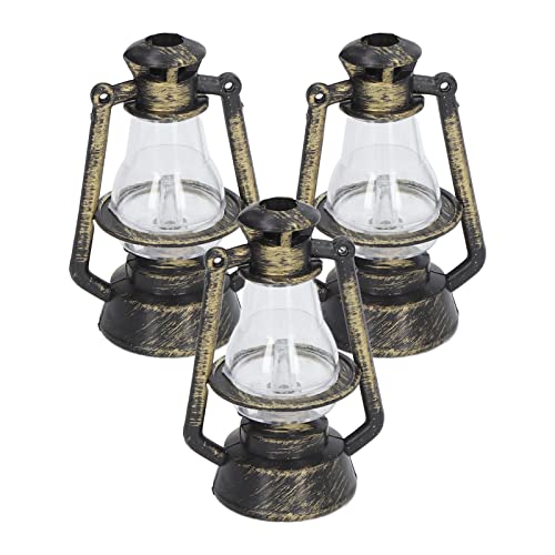 LUCKDANO Puppenhaus Kerosin Licht, Dollhouse Öllampe Dollhouse Retro Lantern Miniatur Kerosin Lampe Puppenhaus Lampe Miniatur - von LUCKDANO