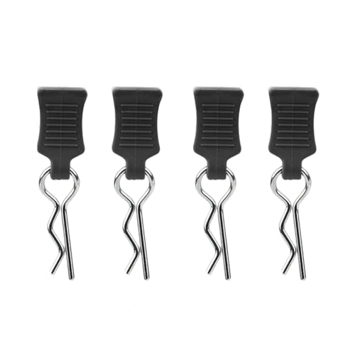 LUCKDANO RC Body Shell Clip Pin Fixing -Halterung Set Aluminiumlegierung Stahl Langjähriger Gebrauch für 1/8 1/10 1/12 RC -Autozubehör Teil (Black) von LUCKDANO
