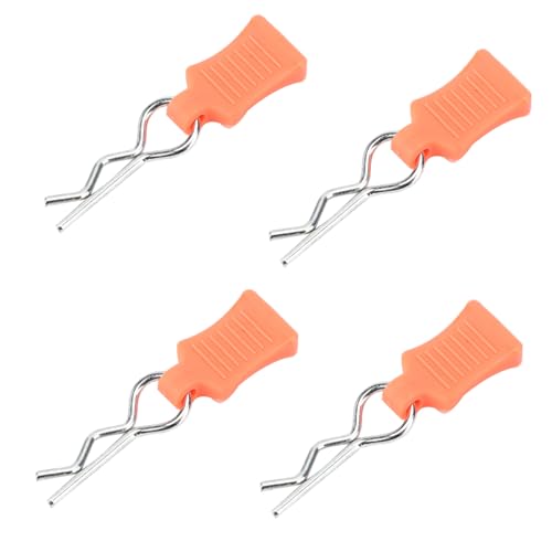 LUCKDANO RC Body Shell Clip Pin Fixing -Halterung Set Aluminiumlegierung Stahl Langjähriger Gebrauch für 1/8 1/10 1/12 RC -Autozubehör Teil (ORANGE) von LUCKDANO