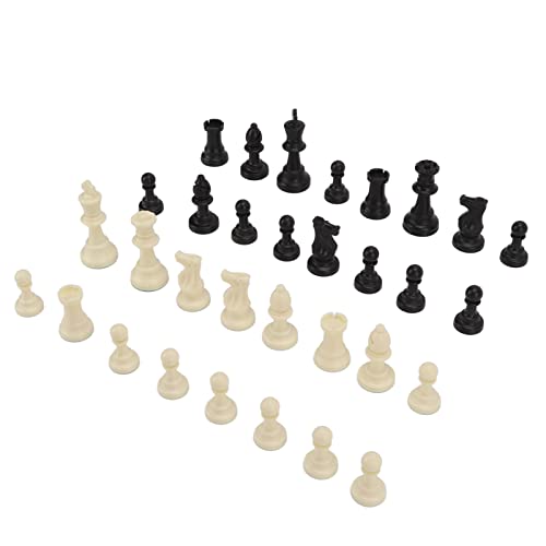 LUCKDANO Schachstücke, Spiel Bauern Schach Set 75 -mm Höhe König Schachstücke Nur PP Ersatz Schachmänner Figurenstücke Zum Partycamping Entspannen von LUCKDANO