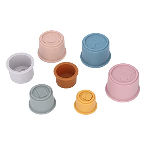 LUCKDANO Stapelbecher, Tassen Stapel -Set -Speed ​​-Stapel Tassen Stapelspielzeug Stapelbecher Spritzbadesspielzeug (Tier gestapelte Tassen) von LUCKDANO