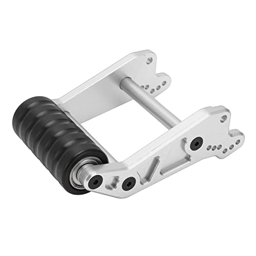 LUCKDANO Wheelie Stange, Mini Bike Wheelie Bar Stange für Mini -Fahrrad mit Radmuster Aluminiumlegierung für Losi LMT Achse 4WD LOS04022 1/8 RC -Auto (Silver) von LUCKDANO