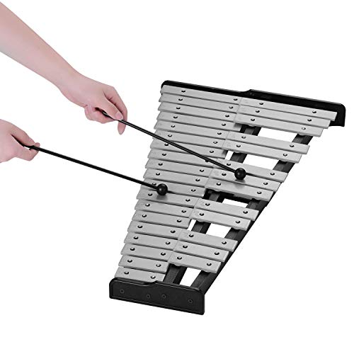 LUCKDANO Xylophon, Melodica -Instrument Glockenspiel mit Mällen Percussion Musical Instrument mit Tragetasche 32 Hinweis Xylophon Bildungsglockenspiel Holzbasis Festes Aluminium LUCKDANO Xylophon, Melodica -Instrument Glockenspiel mit Mällen Percussion Musical Instrument mit Tragetasche 32 Hinweis Xylophon Bildungsglockenspiel Holzbasis Festes Aluminium von LUCKDANO