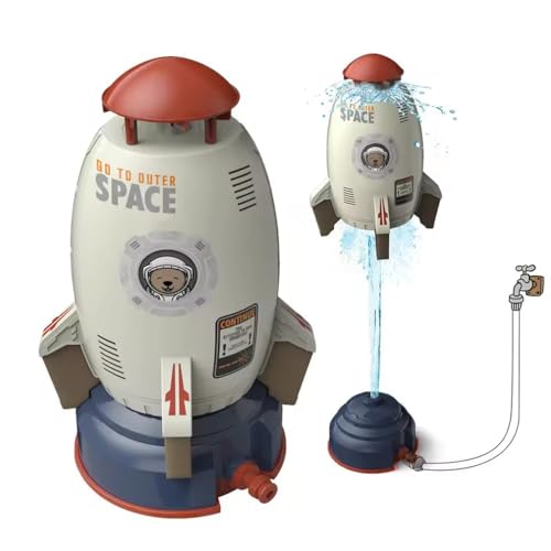 2025 Rocket Sprinkler – Ultimate Summer Water Toy for Kids, Wassersprinkler Rakete, Wasserrakete Sprinkler für Kind, Water Rocket Sprinkler, Outdoor Rasensprenger Garten Spielzeug (Grau) von LUCKKY