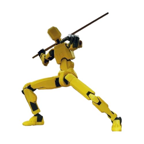 3D Printed Multi-Jointed Movable Robot, 3D-Druck von beweglichen Figuren mit Mehreren Gelenken, Action Figure, Actionfiguren mit Mehreren Gelenken für Spiele-Liebhaber (Gelb) von LUCKKY