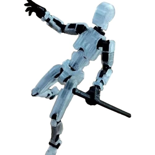 3D Printed Multi-Jointed Movable Robot, 3D-Druck von beweglichen Figuren mit Mehreren Gelenken, Action Figure, Actionfiguren mit Mehreren Gelenken für Spiele-Liebhaber (Klar) von LUCKKY