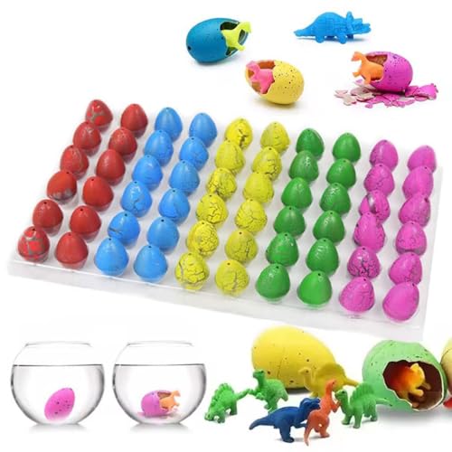 60 Stück Easter Magic Hatching Growing Dinosaur Eggs, Schlüpfende Wachsende Dinosaurier Eier, Magie Dino Ei mit wachsendem Dino im Inneren, Dinosaurier-Eier im Wasser schlüpfen, Oster-Ei-Spielzeug (A) 60 Stück Easter Magic Hatching Growing Dinosaur Eggs, Schlüpfende Wachsende Dinosaurier Eier, Magie Dino Ei mit wachsendem Dino im Inneren, Dinosaurier-Eier im Wasser schlüpfen, Oster-Ei-Spielzeug (A) von LUCKKY
