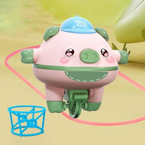 Acrobatics Tumbler Balance Pig, Akrobatik Tumbler Balance Schwein, Niedliches Balancierschwein Spielzeug, Seiltanz-Tumbler-Ferkel-Einradspielzeug, Roly-Poly-Fingerspitzen-Gyroskop-Balance-Roboter (A) von LUCKKY