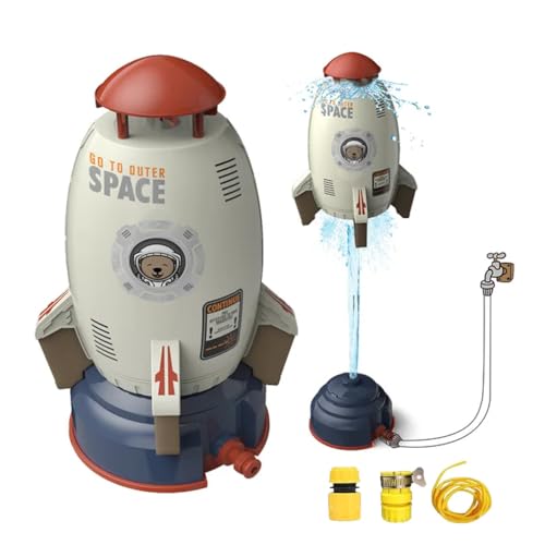 Archirocket - Archi Rocket Launcher, Outdoor Wasserspielzeug Sprinkler für Kinder, Wasserrakete Sprinkler, Sprinkler Kinder Spielzeug, Sommer Outdoor Raketen Wassersprühspielspielzeug (Grau) von LUCKKY