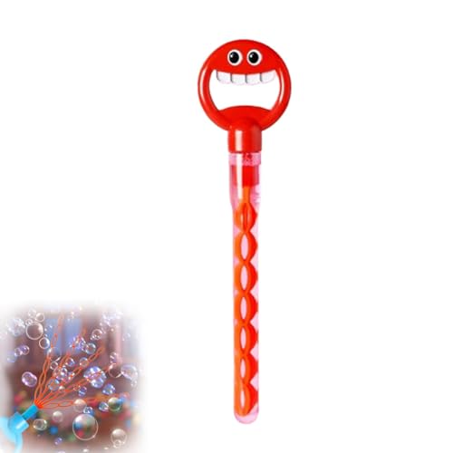 Blasenspielzeug mit 32 Löchern, Seifenblasen-Spielzeug mit Blasen-Nachfüllung, 5-Krallen-Blasenstäbe für Kinder, Seifenblasenmaschine Für Sommerspielzeug-Partygeschenke (Rot) von LUCKKY