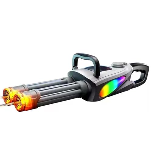 Double Barrel Gatling Electric Water Gun Set, Gatling Wasserpistole Elektrisch, Leistungsstarke rotierende Wasserpistole mit RGB-Licht, Reichweite 32 FT+ Hochleistungs- Outdoor-Wasserspielzeug Double Barrel Gatling Electric Water Gun Set, Gatling Wasserpistole Elektrisch, Leistungsstarke rotierende Wasserpistole mit RGB-Licht, Reichweite 32 FT+ Hochleistungs- Outdoor-Wasserspielzeug von LUCKKY