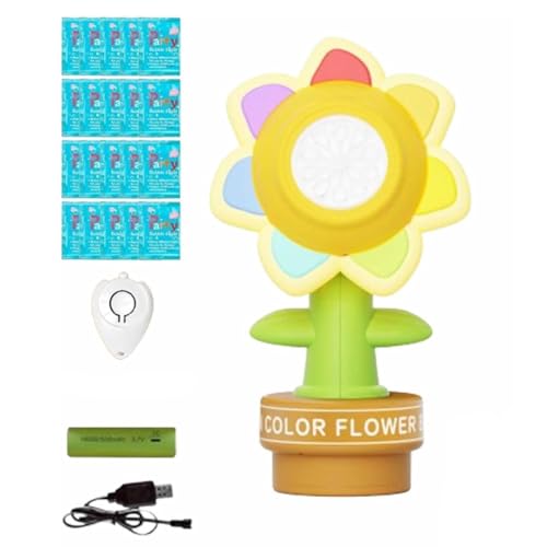 Honk Activated Bubble Machine, Automatische Blasenmacher, Wiederaufladbare tanzende Sonnenblumen-Seifenblasenmaschine für Autodach-Dekoration mit Fernbedienung & Bunte Lichter Honk Activated Bubble Machine, Automatische Blasenmacher, Wiederaufladbare tanzende Sonnenblumen-Seifenblasenmaschine für Autodach-Dekoration mit Fernbedienung & Bunte Lichter von LUCKKY