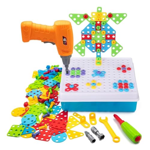 LUCKKY Toddler Drill and Screw Toys, Kleinkind Bohrer und Schrauben Spielzeug, Montessori Spielzeugkiste mit Bohrmaschine, Magische Montessori-Spielzeugkiste, Schraubendreher-Spielzeugset für Kinder LUCKKY Toddler Drill and Screw Toys, Kleinkind Bohrer und Schrauben Spielzeug, Montessori Spielzeugkiste mit Bohrmaschine, Magische Montessori-Spielzeugkiste, Schraubendreher-Spielzeugset für Kinder von LUCKKY