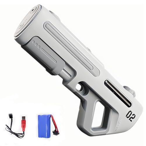 Long-Range Electric Water Blaster with LED for Kids Adults, Elektrische Wasserpistole für Erwachsene Kinder, Elektrische Wasserpistole mit LED Licht, Hochdruck Automatische Wasserspritzpistole (Weiß) Long-Range Electric Water Blaster with LED for Kids Adults, Elektrische Wasserpistole für Erwachsene Kinder, Elektrische Wasserpistole mit LED Licht, Hochdruck Automatische Wasserspritzpistole (Weiß) von LUCKKY