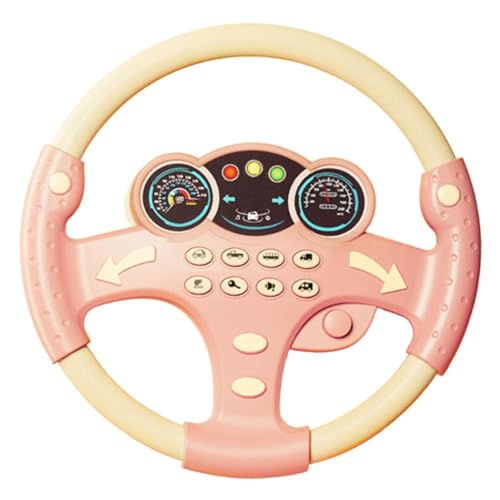 Musical Steering Wheel Toy, Kinder Lenkrad Spielzeug, Simulierter Fahrcontroller, Fahrsimulations-Lenkradspielzeug mit LED Licht und Musik, Pädagogisches Vorschul-Lernspielzeug für Kleinkinder (B) von LUCKKY