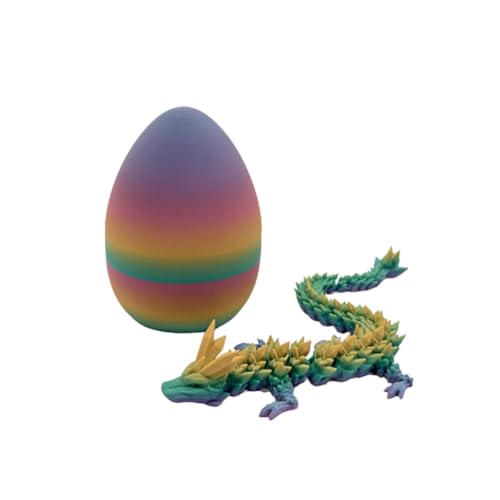 Mystery Dragon Egg, Geheimnisvolles Drachenei, 3D-gedrucktes Drachenei-Spielzeug, Drachen-Mystery-Kristall-Ei, beweglichem Drachen-Zappelspielzeug, 3D-Drache Sinnesspielzeug Tisch Ornament (A) von LUCKKY