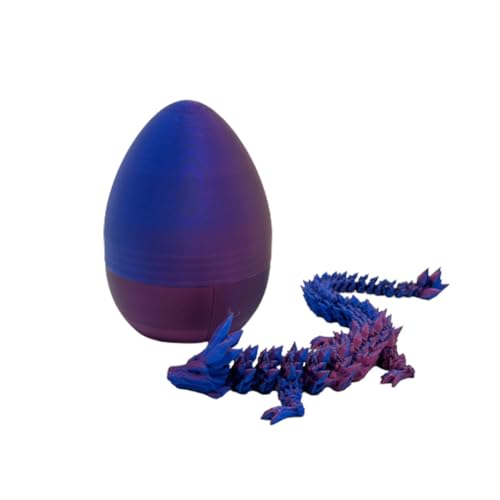 Mystery Dragon Egg, Geheimnisvolles Drachenei, 3D-gedrucktes Drachenei-Spielzeug, Drachen-Mystery-Kristall-Ei, beweglichem Drachen-Zappelspielzeug, 3D-Drache Sinnesspielzeug Tisch Ornament (E) von LUCKKY
