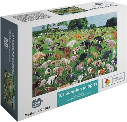 Poop-Hunde Puzzle 1000 Stück,Pooping Dogs 1000 Teile Hundepuzzle für Erwachsene,Interessante Puzzles Zum Stressabbau,Dogs Pooping Puzzle,Hundekotwege,Puzzles für Hundeliebhaber Poop-Hunde Puzzle 1000 Stück,Pooping Dogs 1000 Teile Hundepuzzle für Erwachsene,Interessante Puzzles Zum Stressabbau,Dogs Pooping Puzzle,Hundekotwege,Puzzles für Hundeliebhaber von LUCKKY