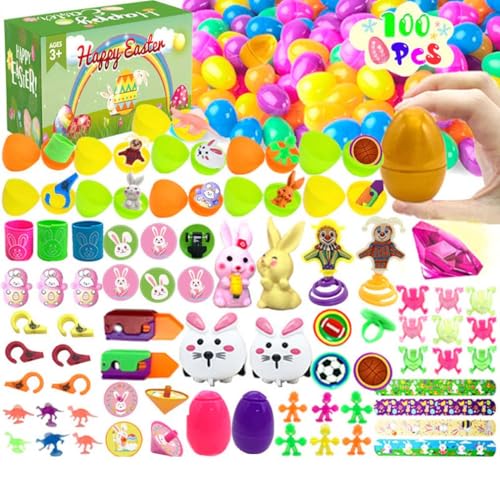 Prefilled Easter Eggs with Toys, Vorgefüllte Ostereier mit Spielzeug, Bunte Ostereier gefüllt mit Mini-Spielzeug und Überraschungen für Kleinkinder, Ostereier zum befüllen für Ostern Partyzubehör (A) Prefilled Easter Eggs with Toys, Vorgefüllte Ostereier mit Spielzeug, Bunte Ostereier gefüllt mit Mini-Spielzeug und Überraschungen für Kleinkinder, Ostereier zum befüllen für Ostern Partyzubehör (A) von LUCKKY