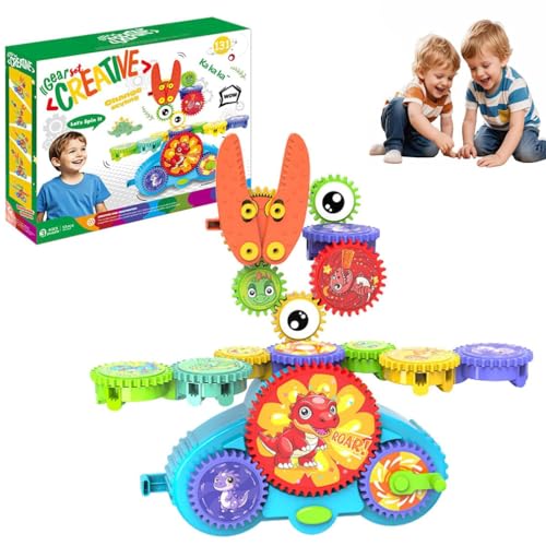 Serifik Creative Learning Building Blocks, Kreatives Lernen Bausteine, STEM Blöcke Bauspielzeug, Elektrisch & manuell Dualmodus, Vorschule Lernen Sensorische Montessori Spielzeug für Kinder (Dino) Serifik Creative Learning Building Blocks, Kreatives Lernen Bausteine, STEM Blöcke Bauspielzeug, Elektrisch & manuell Dualmodus, Vorschule Lernen Sensorische Montessori Spielzeug für Kinder (Dino) von LUCKKY