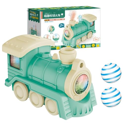 Train Toy - Blowing Ball Train for Children, Zugspielzeug - Motor -Trrain -Spielzeug, Blasenballspielzeug Zug mit Lichtern und Geräuschen, Pädagogisches Sensorik-Spielzeug für Kinder von LUCKKY