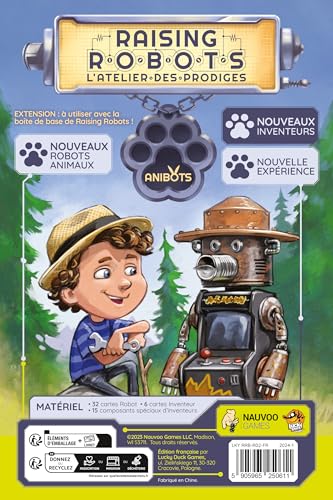 LUCKY DUCK GAMES Raising Robots – Pets Expansion – Französische Version – 934605 von Lucky Duck Games