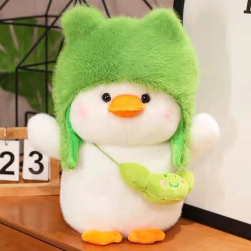 LUCKYKUN Plüschtier Stofftier,Kuscheltier Ente Puppe Stofftier, Kissen Plüschtie Ente, zum Spielen und Kuscheln, Weiches Schmusetier für Mädchen, Jungen, Babys (50cm,Gelb) (50cm,Weiß) von LUCKYKUN