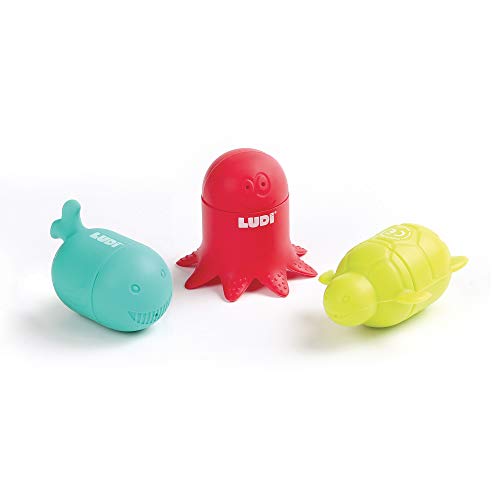 Aspergeurs de bain | Ludi | Jouets arroseurs à combiner | 3 animaux marins pour jouer dans l’eau Silicone souple sans phtalate | Lavable au lave-vaisselle et facile à faire sécher | Dès 10 mois Aspergeurs de bain | Ludi | Jouets arroseurs à combiner | 3 animaux marins pour jouer dans l’eau Silicone souple sans phtalate | Lavable au lave-vaisselle et facile à faire sécher | Dès 10 mois von LUDI