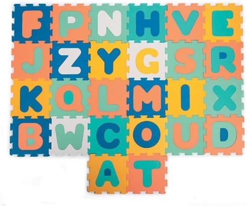 LUDI - Puzzle-Matte mit Buchstaben - Riesiger Schaumstoffpuzzle - 26 Platten - Ab 10 Monaten - Fördert Wohlbefinden, Tastsinn, Entdeckungen & Denken - Für Innen & Außen - 180 x 150 x 1,2 cm LUDI - Puzzle-Matte mit Buchstaben - Riesiger Schaumstoffpuzzle - 26 Platten - Ab 10 Monaten - Fördert Wohlbefinden, Tastsinn, Entdeckungen & Denken - Für Innen & Außen - 180 x 150 x 1,2 cm von LUDI