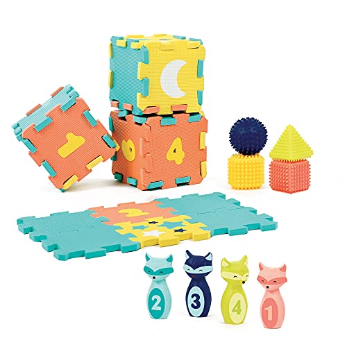 Hama LUDI - Spielbox-Set - Kugeln, Bowling, Teppiche - Kinderspielzeug - Ab 10 Monaten von LUDI