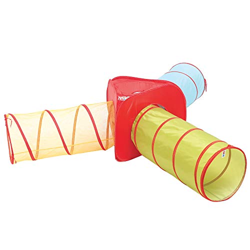 LUDI Kombinierbare Spieltunnel | Leichte und zusammenklappbare Multi-Tunnel - Set aus 3 Tunnels - Pop-up Öffnung - Innen- und Außenbereich - Tragetasche | Ab 2 Jahren LUDI Kombinierbare Spieltunnel | Leichte und zusammenklappbare Multi-Tunnel - Set aus 3 Tunnels - Pop-up Öffnung - Innen- und Außenbereich - Tragetasche | Ab 2 Jahren von LUDI
