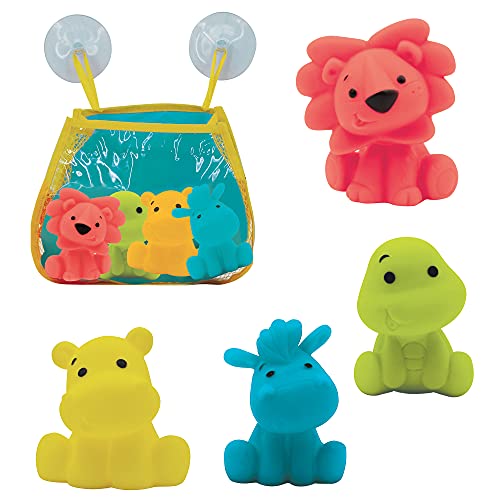 Ludi 4 x Sprinkler Tiere, Aufbewahrungsnetz für Bad, Spielzeug, Kunststoff, weich, Mehrfarbig, 10 Monate, Ludi 4 x Sprinkler Tiere, Aufbewahrungsnetz für Bad, Spielzeug, Kunststoff, weich, Mehrfarbig, 10 Monate, von LUDI