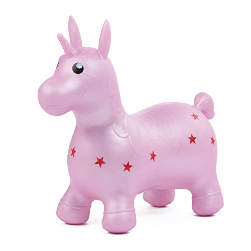 Mein springendes Einhorn | Ludi | Aufblasbares Reittier - Spielzeug für Innen und Außen - Hohe Stabilität - Gleichgewichtstraining und motorische Entwicklung | Ab 10 Monaten, Rose Mein springendes Einhorn | Ludi | Aufblasbares Reittier - Spielzeug für Innen und Außen - Hohe Stabilität - Gleichgewichtstraining und motorische Entwicklung | Ab 10 Monaten, Rose von LUDI