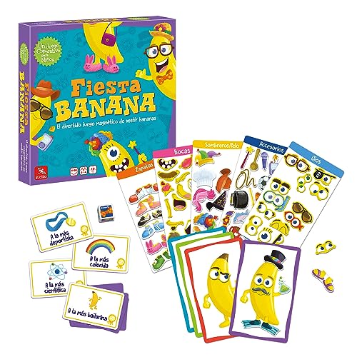 Ludilo Bananenparty, Brettspiele für Kinder ab 4 Jahren, Lernspiele für Kinder ab 4 Jahren, magnetische Spiele, 84 magnetische Teile, Kinderspiele Ludilo Bananenparty, Brettspiele für Kinder ab 4 Jahren, Lernspiele für Kinder ab 4 Jahren, magnetische Spiele, 84 magnetische Teile, Kinderspiele von LUDILO