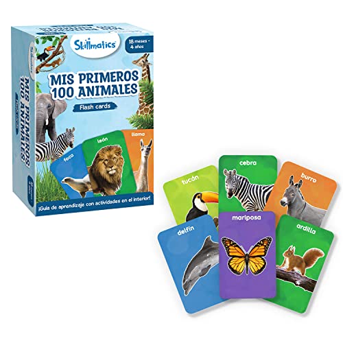 Ludilo - Flashcards für Tiere | Kinderspiele von 18 m bis 4 Jahren | Babyspiele 1 Jahr oder mehr | 100 Tiere Lernen | Kartenspiele | Lernspiele | Lernspiele von LUDILO
