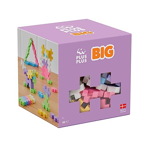 Plus Plus Big Pastel - Plus Plus Steine | Puzzle Ab 2 Jahre Und Alter | Spielzeug Ab 3 Jahre Junge | 100 Teile |Plus Plus Plus Bausteine | Puzzle Kinder von LUDILO