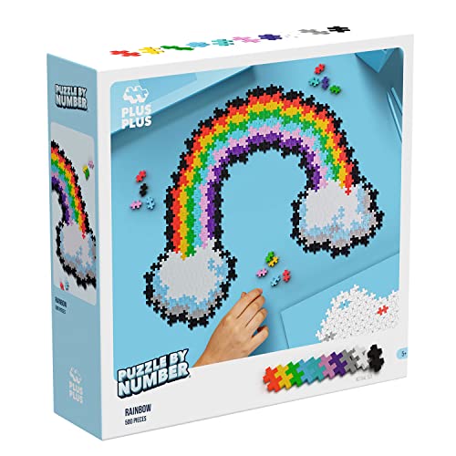 Plus Plus - Puzzle Kinder Regenbogen Zahlenpuzzle | Puzzle Ab 5 Jahre Für Mädchen | Puzzle Ab 5 | Spiel Ab 5 Jahre Oder Mehr | Geschenke Für Kinder von LUDILO