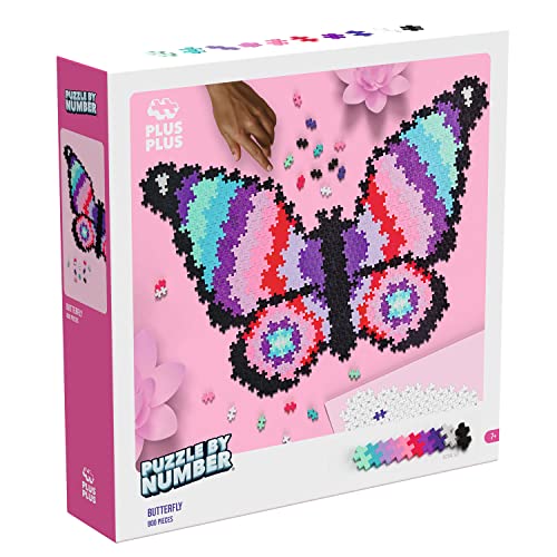 Plus Plus - Puzzle Kinder Schmetterling Mit Zahlen | Puzzle Ab 7 Jahre Für Jungen | Puzzles Für Kinder 800 Teile | Spiele Ab 7 Jahre | Geschenke Für Mädchen von LUDILO