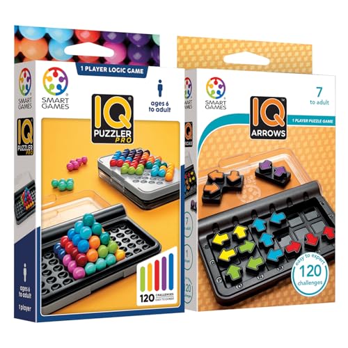 Smart Games - Iq Puzzler Pro + Iq Arrows, Geduldspiele Für Kinder, Logikspiele Ab 6 Jahre, Konzentrationsspiele Für Kinder Ab 8, Reisespiele Kinder, Puzzle Kinder von LUDILO