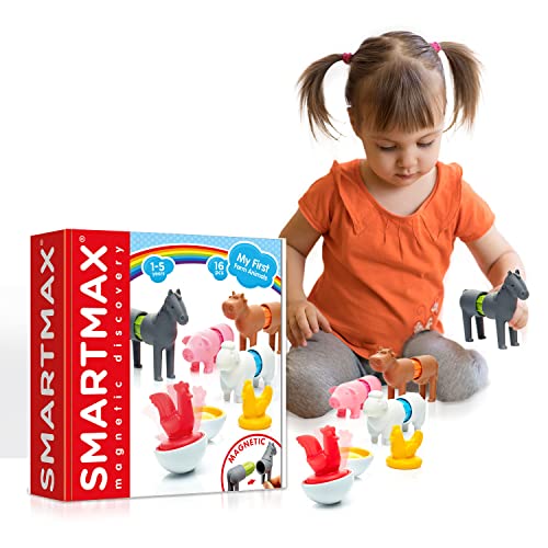Smartmax Magnete - My First Farm Animals | Bellz Magnetspiel | Magnetbausteine Ab 2 Jahre | Magnet Bausteine Für Kinder | Magnetische Bausteine | Kinderspiele Ab 2 Jahre von LUDILO