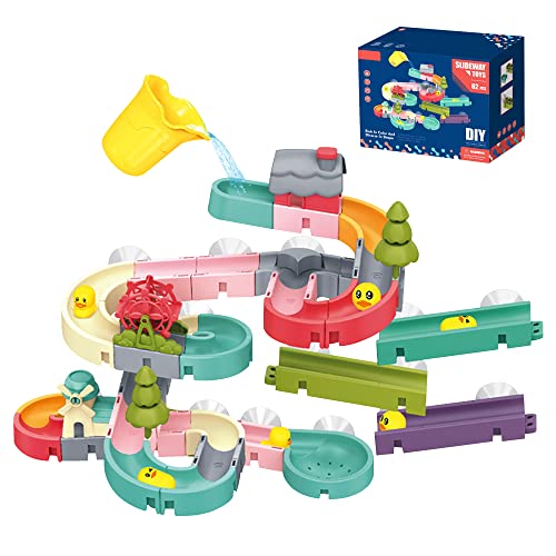 LUFEIS Badewannenspielzeug Set, Baby Badespielzeug, Spielzeug für Badewanne ab 2 3 4 5 6 Jahre, Wasserspielzeug Kinder Badewanne, Badewannenspielzeug Rutsche, Interaktives Badespielzeug für Kinder von LUFEIS
