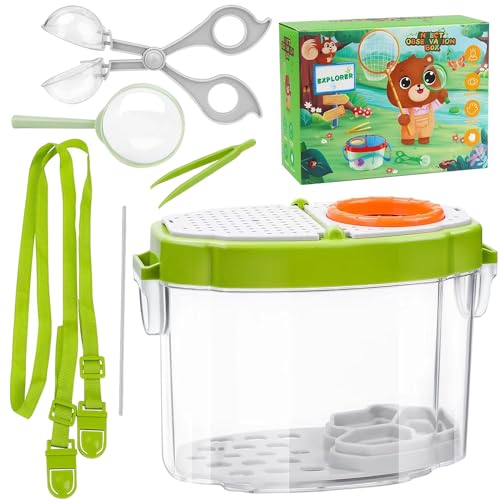 LUFEIS Becherlupen für Kinder,Lupe Insekten Sammelbox,Kinderspielzeug Abenteuerset mit Insektenbox,Insekten Beobachtungsbox Forscherset,5X Lupendose,Für Kinder Outdoor Wissenschaft Natur Erkundung LUFEIS Becherlupen für Kinder,Lupe Insekten Sammelbox,Kinderspielzeug Abenteuerset mit Insektenbox,Insekten Beobachtungsbox Forscherset,5X Lupendose,Für Kinder Outdoor Wissenschaft Natur Erkundung von LUFEIS