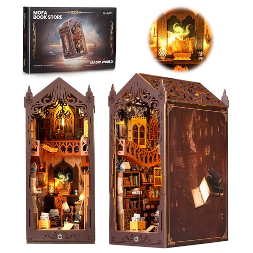 LUFEIS Book Nook Kit, Puppenhäuser Holz Miniatur Haus Kit, DIY Puppenhaus, 3D Holzpuzzle DIY Book Nook, DIY Miniature House mit Möbeln, Magic Holz Book Nook, Teen Erwachsene Geburtstag Home Decor LUFEIS Book Nook Kit, Puppenhäuser Holz Miniatur Haus Kit, DIY Puppenhaus, 3D Holzpuzzle DIY Book Nook, DIY Miniature House mit Möbeln, Magic Holz Book Nook, Teen Erwachsene Geburtstag Home Decor von LUFEIS