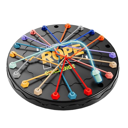 LUFEIS Brainy Knots Spiel, buntes gedrehtes Seil-Puzzle-Brettspiel, lustiges und herausforderndes Gehirntraining, interaktives Spielzeug für Familienfeier, Spielabend, Disc-Seil-Sortierbrettspiel für von LUFEIS