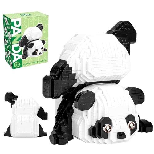 LUFEIS Panda Klemmbausteine Mini Bausteine, Mini-Bausteine Tier-Sets, 1325 Stück Micro-Mini-Panda Bauspielzeugsteine für Erwachsene, Niedlich Panda Bricks Tier Building, für Jugendliche ab 14 Jahren von LUFEIS