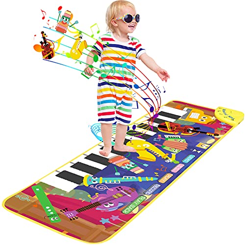 LUFENG Klaviermatte, Kindertanzmatte, Teppich Touch Play Spiel Spielzeug für 1 Jahr alte Mädchen/Jungen, tragbare Tanzmusik-Tastatur, 1 2 3 4 5 6 Jahre altes Mädchen/Jungen Geschenk von LUFENG