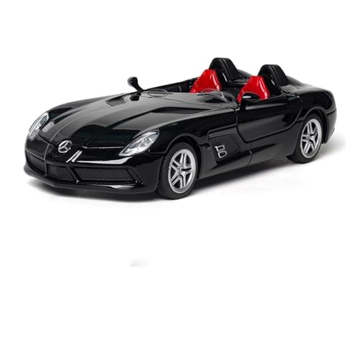 Exquisites Automodell 1:32 Alloy Diecast Car Models for SLR Roadster Simulation Sound Und Licht Pull Back Geschenk (Größe : Black) von LUGEZ